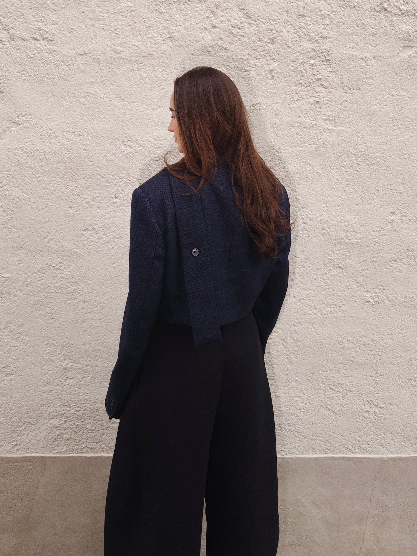 Belted cropped blazer