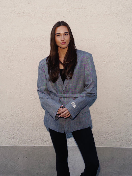 Waist belted blazer