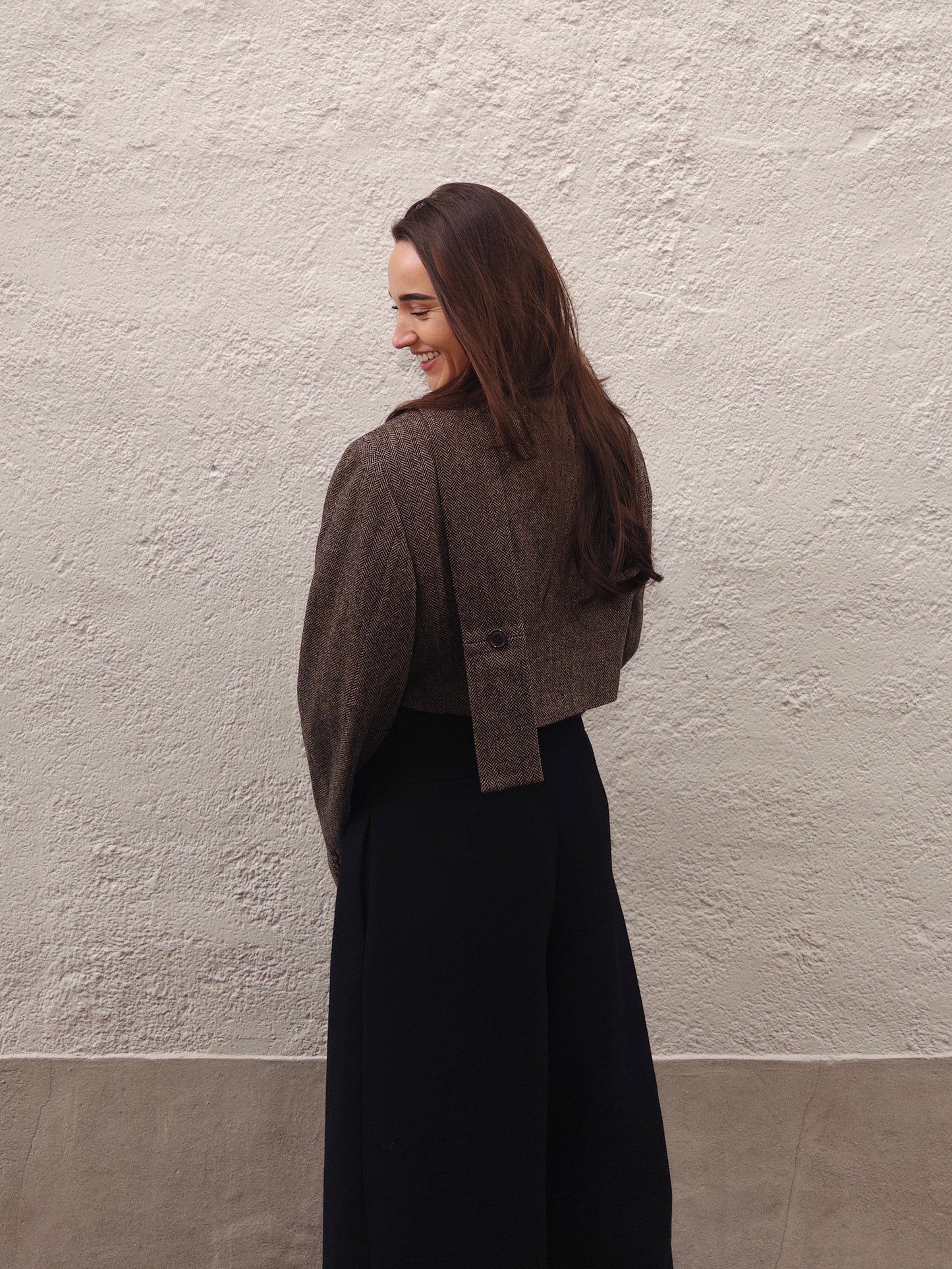 Belted cropped blazer