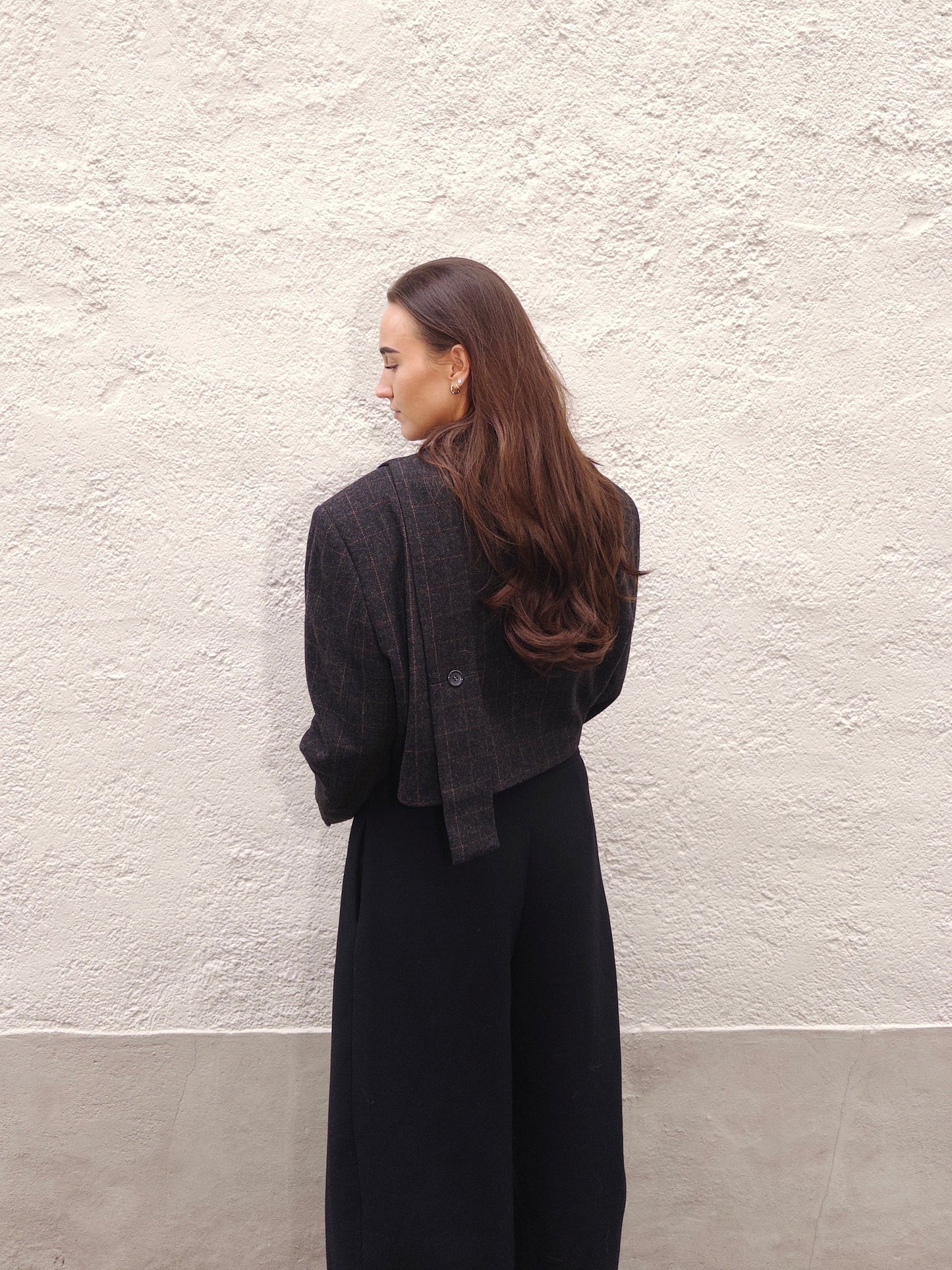 Belted cropped blazer