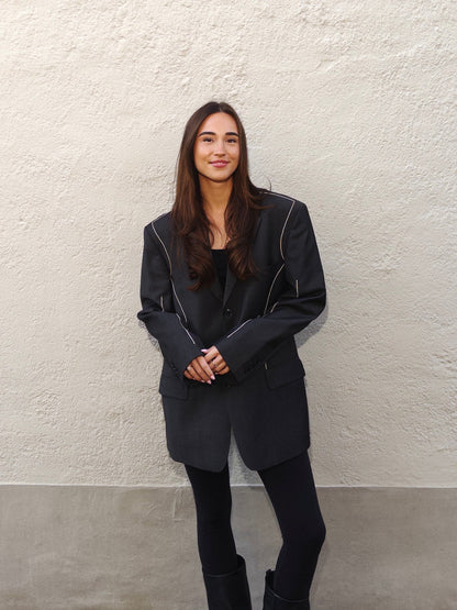 Embroidered blazer