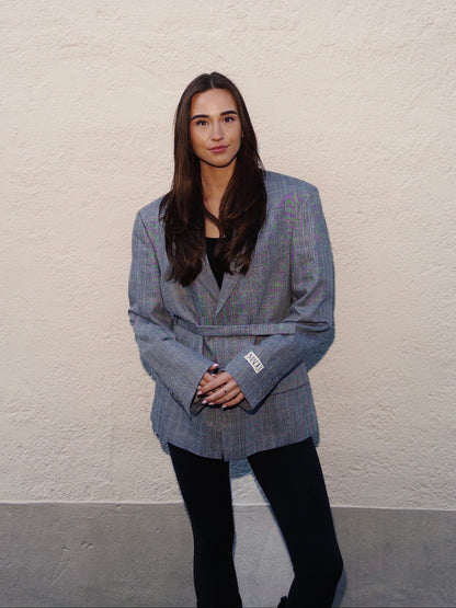 Waist belted blazer